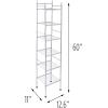 imageHoneyCanDo BTH03484 6 Tier Metal Tower Bathroom Shelf 126 L x 11 W x 598 H ChromeChrome