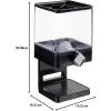 imageHoneyCanDo Zevro Compact Dry Food Dispenser Single Control BlackChromeSingle Dispenser Pack of 6