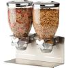 imageZevro Indispensable Designer Dry Food Dispenser Dual Control Stainless Steel SilverDesigner Edition Double Dispenser