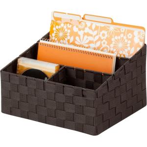 imageHoneyCanDo OFC03611 Woven Mail and File Desk Organizer 12 x 1025 x 7quot Espresso BrownEspresso Brown