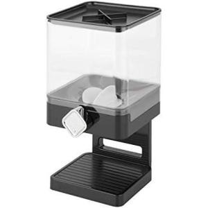 imageHoneyCanDo Zevro Compact Dry Food Dispenser Single Control BlackChromeSingle Dispenser Pack of 6