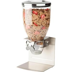 imageZevro Indispensable Designer Dry Food Dispenser Dual Control Stainless Steel SilverSilver