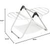 imageHoneyCanDo DRY03623 Tabletop Gullwing Steel Drying Rack For Storage 169W x 29HSilver
