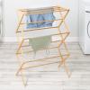 imageHoneyCanDo Collapsible Bamboo Drying Rack  Sturdy ampamp Foldable Laundry Drying Rack SpaceSaving ampamp Portable Clothes Rack for AirDrying Clothes Towels Blankets ampamp Delicates Indoor ampamp Outdoor Use