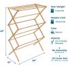 imageHoneyCanDo Collapsible Bamboo Drying Rack  Sturdy ampamp Foldable Laundry Drying Rack SpaceSaving ampamp Portable Clothes Rack for AirDrying Clothes Towels Blankets ampamp Delicates Indoor ampamp Outdoor Use