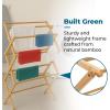 imageHoneyCanDo Collapsible Bamboo Drying Rack  Sturdy ampamp Foldable Laundry Drying Rack SpaceSaving ampamp Portable Clothes Rack for AirDrying Clothes Towels Blankets ampamp Delicates Indoor ampamp Outdoor Use