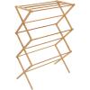 imageHoneyCanDo Collapsible Bamboo Drying Rack  Sturdy ampamp Foldable Laundry Drying Rack SpaceSaving ampamp Portable Clothes Rack for AirDrying Clothes Towels Blankets ampamp Delicates Indoor ampamp Outdoor Use