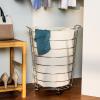 imageHoneyCanDo HMP02108 Steel Canvas Rolling Laundry Hamper ChromeCanvas Bag