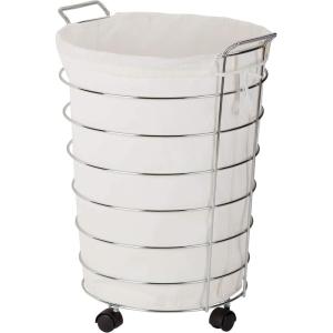 imageHoneyCanDo HMP02108 Steel Canvas Rolling Laundry Hamper ChromeCanvas Bag