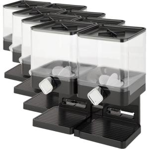 imageHoneyCanDo Zevro Compact Dry Food Dispenser Dual Control BlackChromeDual Dispenser Pack of 4
