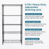 imageHoneyCanDo SHF01442 Storage Shelving 5Tier Black