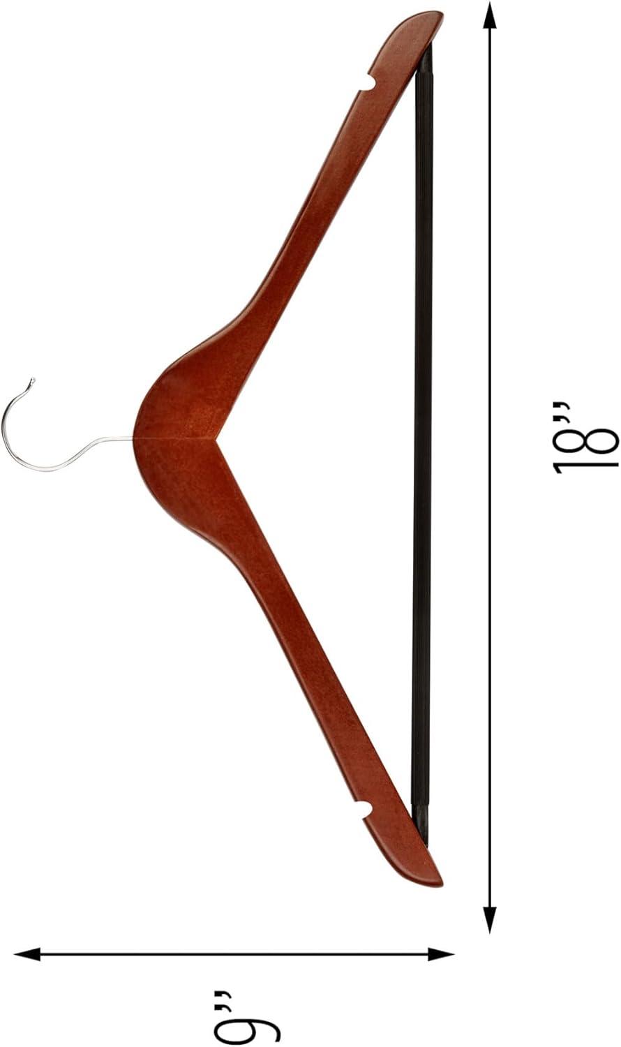 imageHoneyCanDo No Slip Wooden Coat Hangers Cherry Wood 24PackCherry