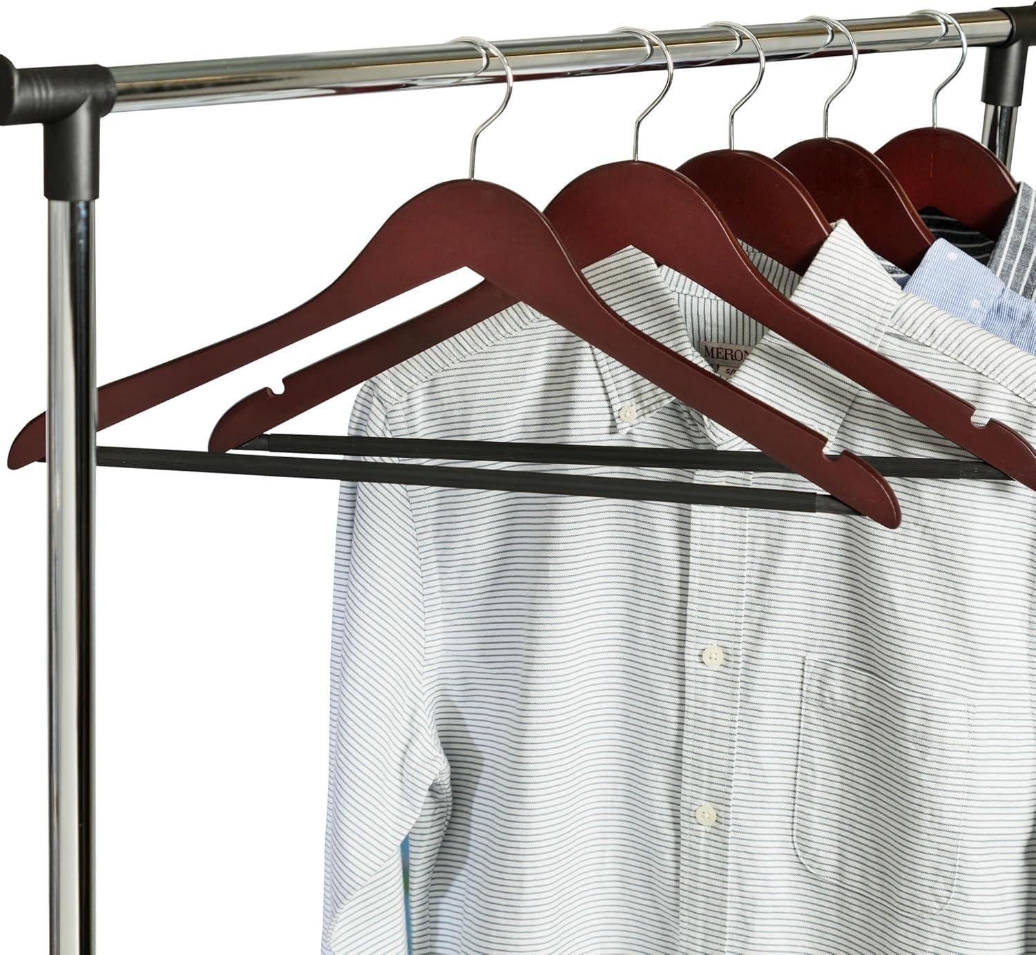 imageHoneyCanDo No Slip Wooden Coat Hangers Cherry Wood 24PackCherry