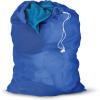 imageHoneyCanDo LBG01161 Mesh Laundry Bag with Drawstring Blue 24inches L x 36Inches H