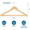 imageHoneyCanDo Sturdy Maple Wood Hangers  NonSlip Grooved Bar Perfect for Shirts and Suits Durable ampamp Stylish 24PackMaple