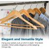 imageHoneyCanDo Sturdy Maple Wood Hangers  NonSlip Grooved Bar Perfect for Shirts and Suits Durable ampamp Stylish 24PackMaple