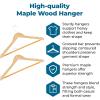 imageHoneyCanDo Sturdy Maple Wood Hangers  NonSlip Grooved Bar Perfect for Shirts and Suits Durable ampamp Stylish 24PackMaple