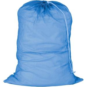 imageHoneyCanDo LBG01161 Mesh Laundry Bag with Drawstring Blue 24inches L x 36Inches H