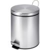 imageHoneyCanDo Mini Stainless Steel Trash Can with Lid and Foot Pedal TRS01449 Silver