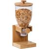 imageHoneyCanDo Bamboo Cereal Dispenser with Airtight Lid  Countertop Dry Food Dispenser for Kitchen Organization  EcoFriendly Cereal Container for Pantry