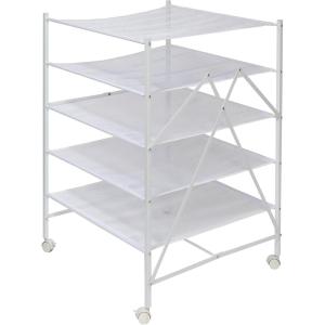 imageHoneyCanDo 5Tier Mesh Laundry Drying Rack  Soft Nylon for Sweaters Delicates ampamp Fine Washables  Foldable and Easy to Store