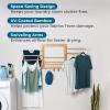 imageHoneyCanDo Bamboo Swivel Wall Mount Drying Rack Versatile Clothes Drying Rack and Durable Laundry Rack Wall Drying Rack for IndoorOutdoor Use 80 lbs Capacity Natural