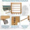 imageHoneyCanDo Bamboo Swivel Wall Mount Drying Rack Versatile Clothes Drying Rack and Durable Laundry Rack Wall Drying Rack for IndoorOutdoor Use 80 lbs Capacity Natural