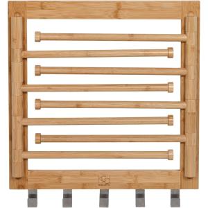 imageHoneyCanDo Bamboo Swivel Wall Mount Drying Rack Versatile Clothes Drying Rack and Durable Laundry Rack Wall Drying Rack for IndoorOutdoor Use 80 lbs Capacity Natural