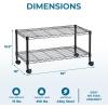 image:imageHoneyCanDo Honey Can Do 2Tier Media Cart CRT03937 Black 18 x 362Tier Media Cart