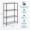 image:imageHoneyCanDo 5Tier HeavyDuty Adjustable Shelves Metal Storage Rack with 200lb Shelf Capacity White 14 W x 36 L x 72 HBlack