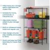 image:imageHoneyCanDo 5Tier HeavyDuty Adjustable Shelves Metal Storage Rack with 200lb Shelf Capacity White 14 W x 36 L x 72 HBlack