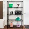 image:imageHoneyCanDo 5Tier HeavyDuty Adjustable Shelves Metal Storage Rack with 200lb Shelf Capacity White 14 W x 36 L x 72 HBlack