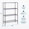 image:imageHoneyCanDo 5Tier HeavyDuty Adjustable Shelves Metal Storage Rack with 200lb Shelf Capacity White 14 W x 36 L x 72 HBlack