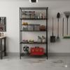 image:imageHoneyCanDo 5Tier HeavyDuty Adjustable Shelves Metal Storage Rack with 200lb Shelf Capacity White 14 W x 36 L x 72 HBlack