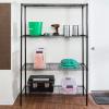 image:imageHoneyCanDo 5Tier HeavyDuty Adjustable Shelves Metal Storage Rack with 200lb Shelf Capacity White 14 W x 36 L x 72 HBlack