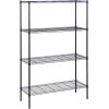 image:imageHoneyCanDo 5Tier HeavyDuty Adjustable Shelves Metal Storage Rack with 200lb Shelf Capacity White 14 W x 36 L x 72 HBlack