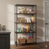 image:imageHoneyCanDo 5Tier HeavyDuty Adjustable Shelves Metal Storage Rack with 200lb Shelf Capacity White 14 W x 36 L x 72 HBlack