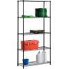 image:imageHoneyCanDo 5Tier HeavyDuty Adjustable Shelves Metal Storage Rack with 200lb Shelf Capacity White 14 W x 36 L x 72 HBlack
