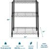 image:imageHoneyCanDo 5Tier HeavyDuty Adjustable Shelves Metal Storage Rack with 200lb Shelf Capacity White 14 W x 36 L x 72 HBlack