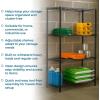image:imageHoneyCanDo 5Tier HeavyDuty Adjustable Shelves Metal Storage Rack with 200lb Shelf Capacity White 14 W x 36 L x 72 HBlack