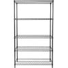image:imageHoneyCanDo 5Tier HeavyDuty Adjustable Shelves Metal Storage Rack with 200lb Shelf Capacity White 14 W x 36 L x 72 HBlack