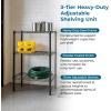 image:imageHoneyCanDo 5Tier HeavyDuty Adjustable Shelves Metal Storage Rack with 200lb Shelf Capacity White 14 W x 36 L x 72 HBlack