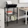 image:imageHoneyCanDo 5Tier HeavyDuty Adjustable Shelves Metal Storage Rack with 200lb Shelf Capacity White 14 W x 36 L x 72 HBlack