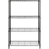 image:imageHoneyCanDo 5Tier HeavyDuty Adjustable Shelves Metal Storage Rack with 200lb Shelf Capacity White 14 W x 36 L x 72 HBlack