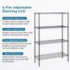 image:imageHoneyCanDo 5Tier HeavyDuty Adjustable Shelves Metal Storage Rack with 200lb Shelf Capacity White 14 W x 36 L x 72 HBlack