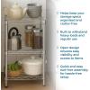 image:imageHoneyCanDo 5Tier HeavyDuty Adjustable Shelves Metal Storage Rack with 200lb Shelf Capacity White 14 W x 36 L x 72 HChrome