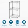 image:imageHoneyCanDo 5Tier HeavyDuty Adjustable Shelves Metal Storage Rack with 200lb Shelf Capacity White 14 W x 36 L x 72 HChrome