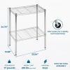 image:imageHoneyCanDo 5Tier HeavyDuty Adjustable Shelves Metal Storage Rack with 200lb Shelf Capacity White 14 W x 36 L x 72 HChrome