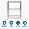 image:imageHoneyCanDo 5Tier HeavyDuty Adjustable Shelves Metal Storage Rack with 200lb Shelf Capacity White 14 W x 36 L x 72 HChrome
