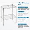 image:imageHoneyCanDo 5Tier HeavyDuty Adjustable Shelves Metal Storage Rack with 200lb Shelf Capacity White 14 W x 36 L x 72 HChrome